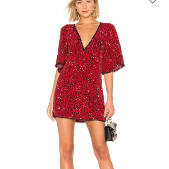 Revolve Lovers + Friends Jason Mini Dress Sahara Cheetah Size Small - Picture 10 of 10